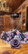 Lid Topper: Purple Rose (wrap & cup not included)