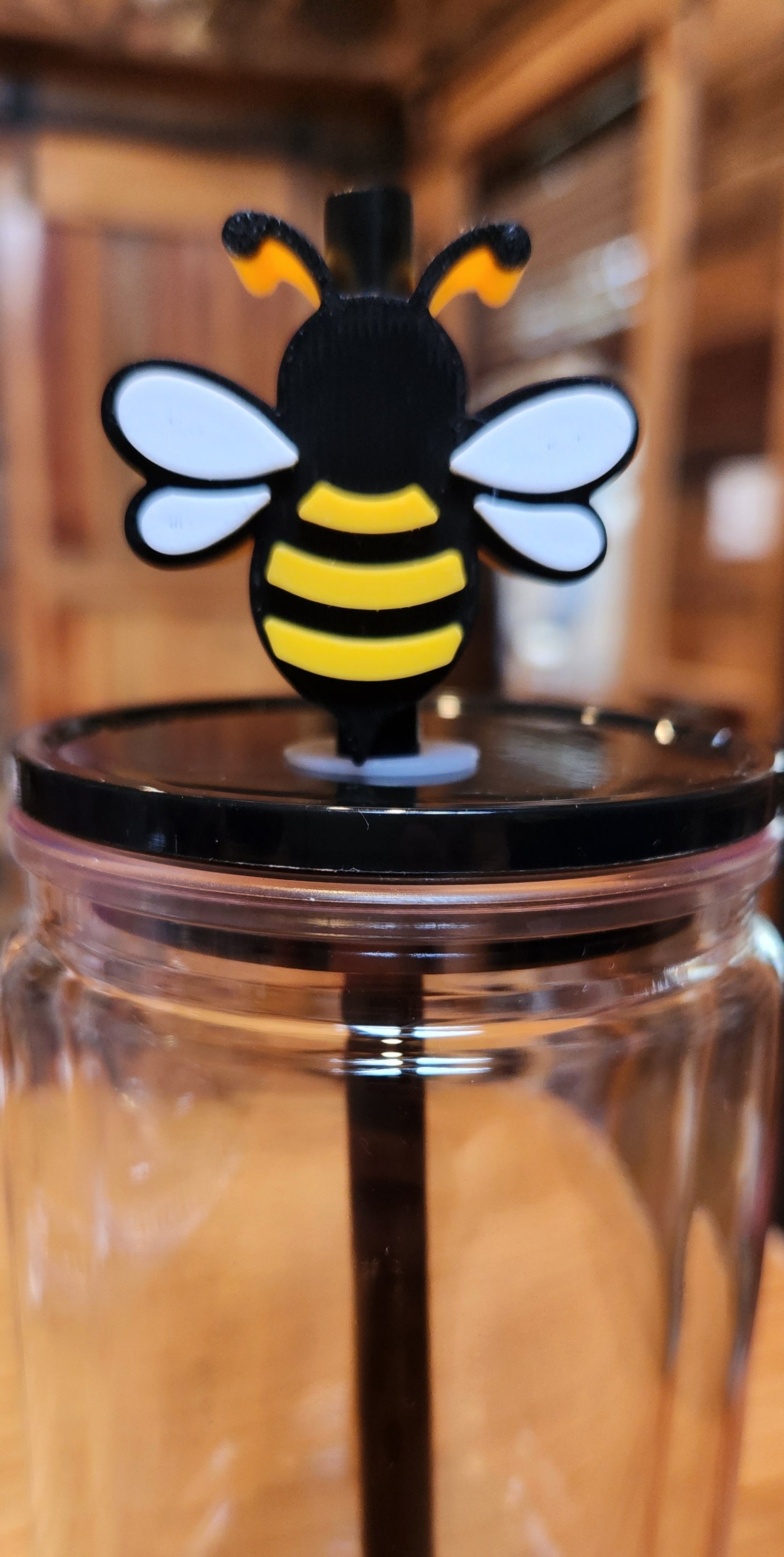 Straw Topper: Bee