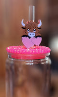 Straw Topper: Highland Cow