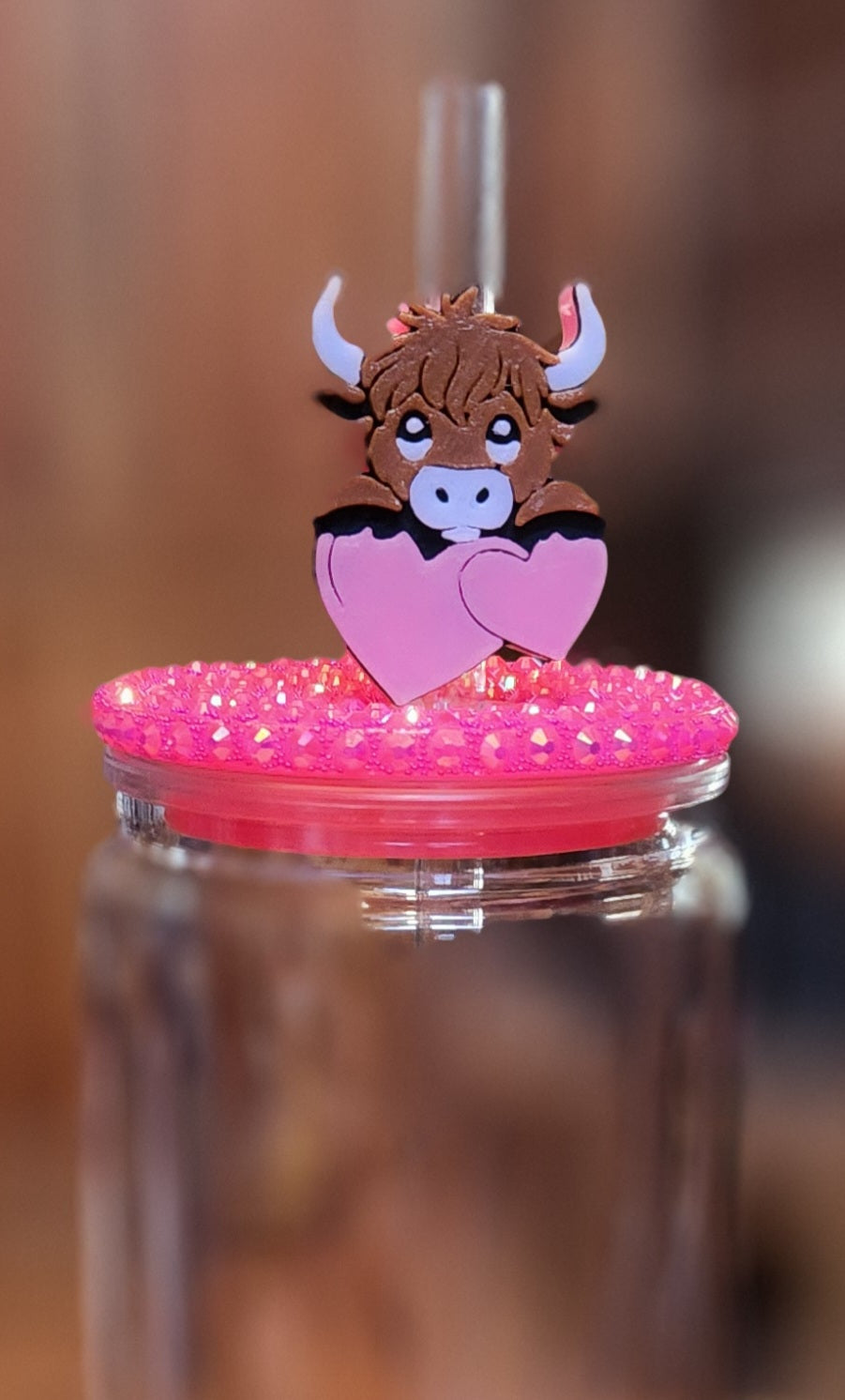 Straw Topper: Highland Cow