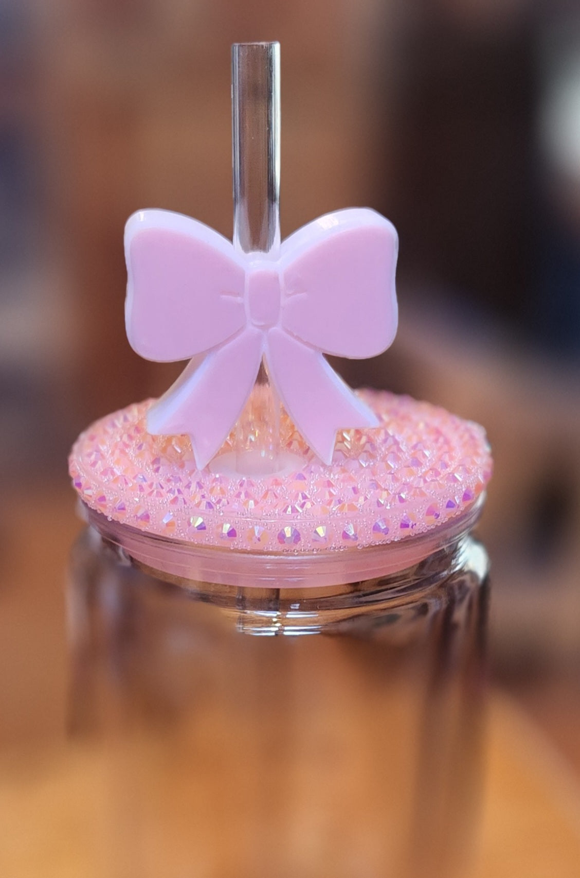 Straw Topper: Pink Bow