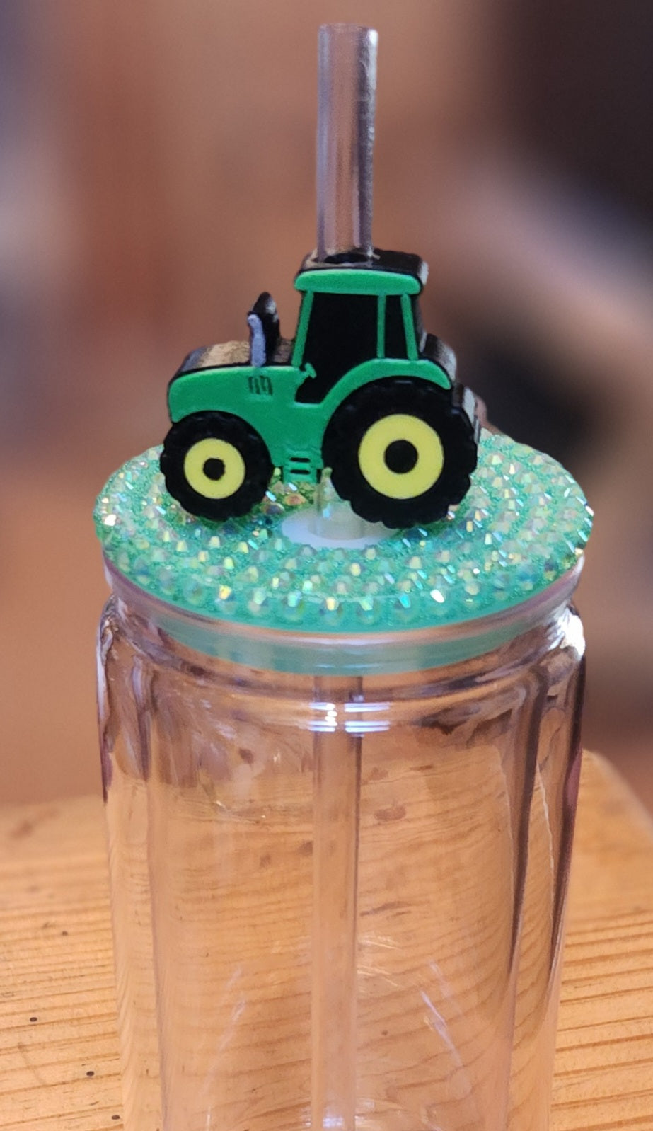 Straw Topper: Green Tractor