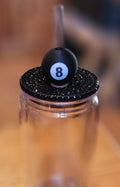 Straw Topper: 8 Ball