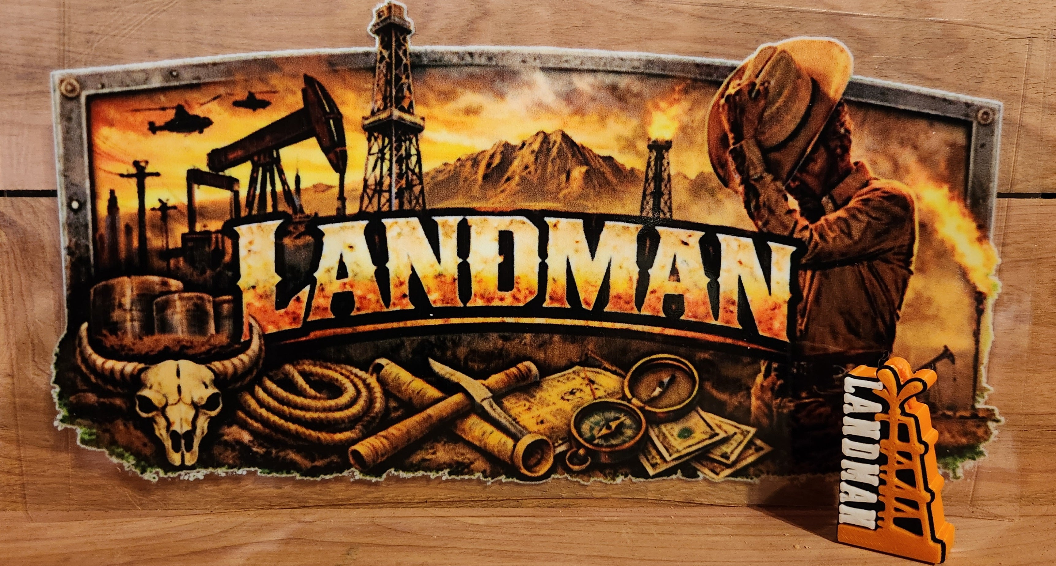 Straw Topper: Landman Oil Rig