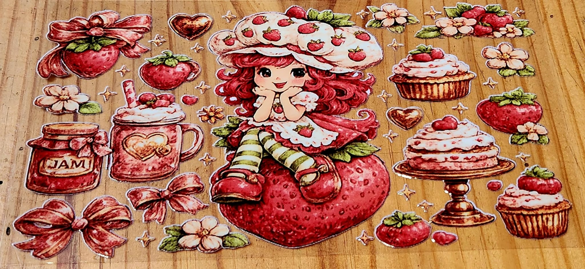 16OZ UV DTF #43 Vintage Strawberry Shortcake